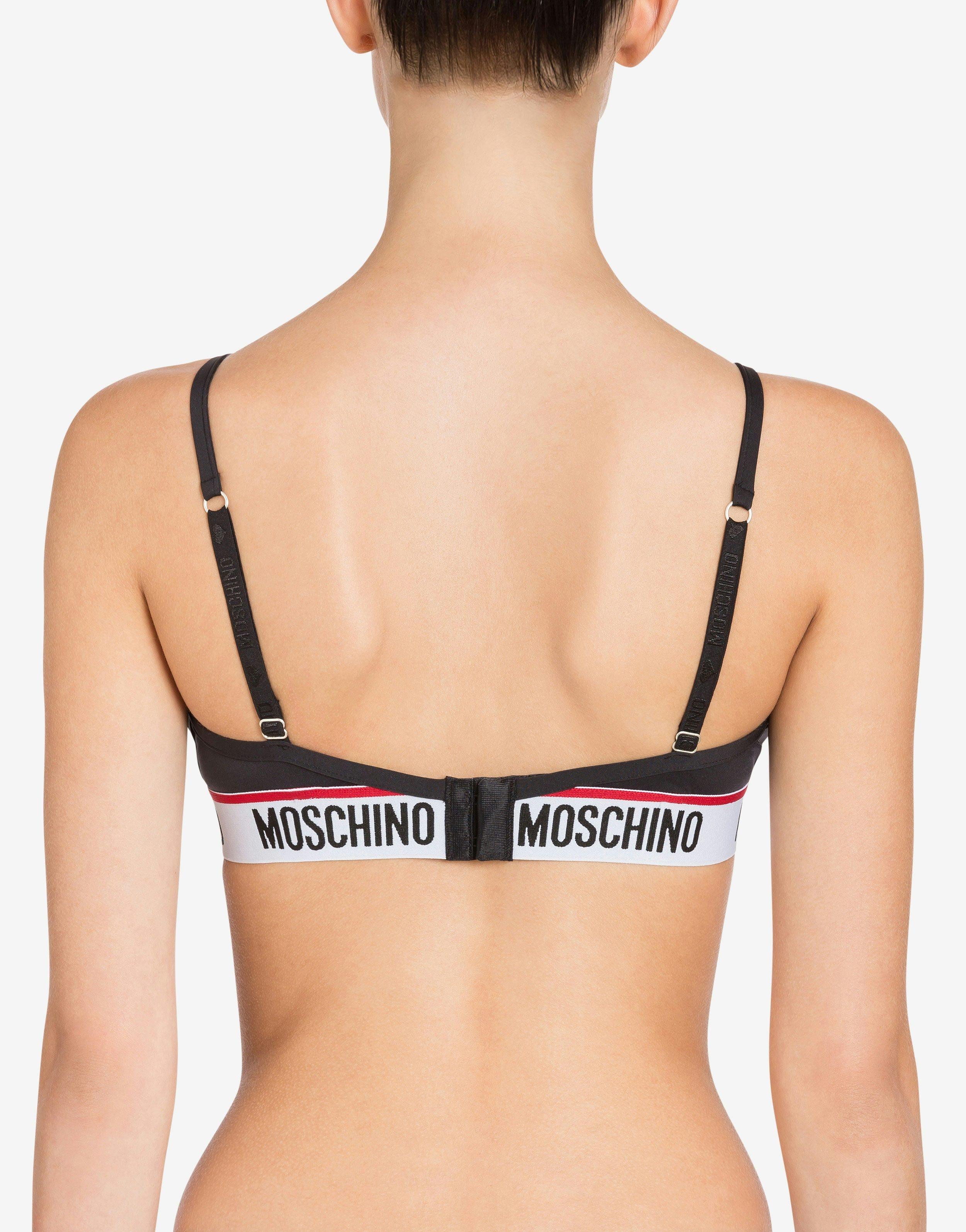 MICROFIBRE TRIANGLE BRA WITH LOGO - 3