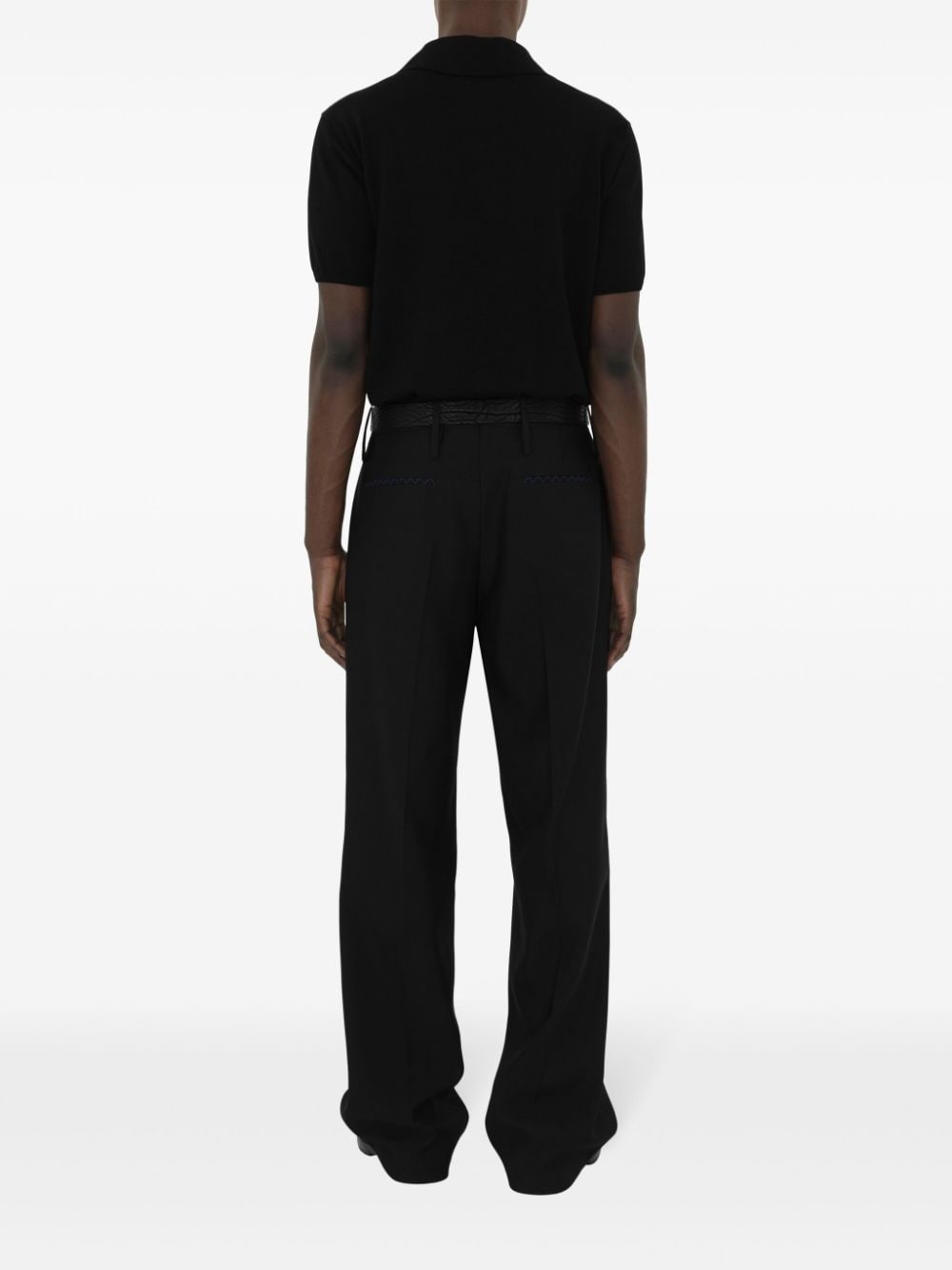 short-sleeve wool polo shirt - 4