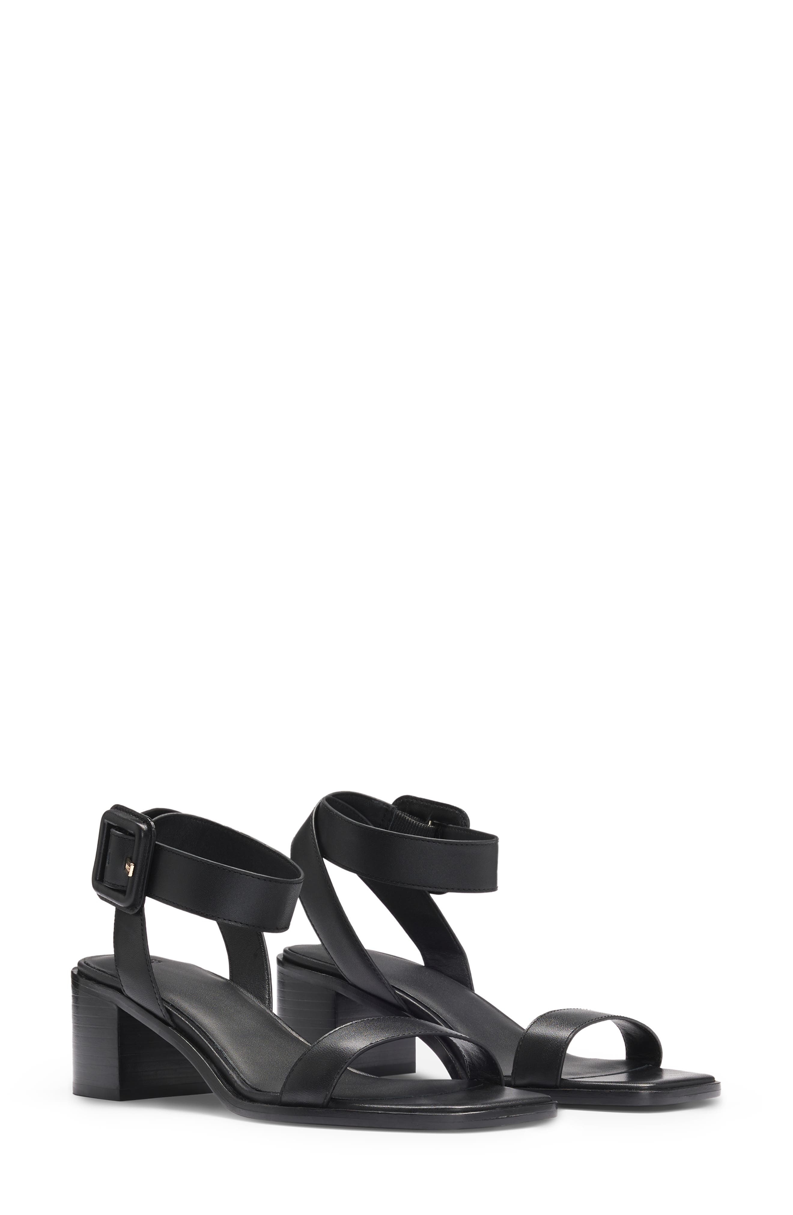 BOSS Charlize Ankle Strap Sandal in Black at Nordstrom - 7