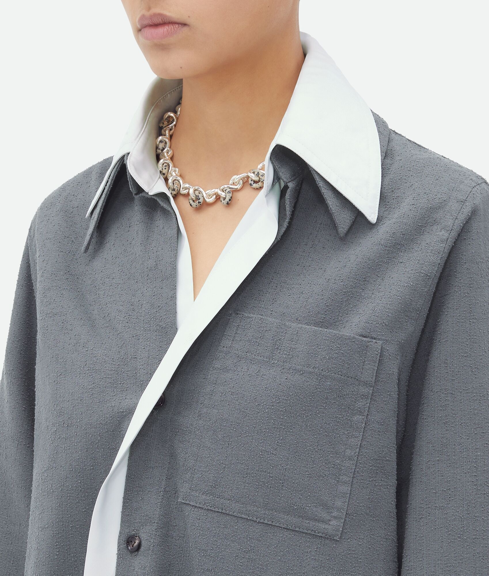 Relaxed Fit Double Layer Cotton Shirt - 4