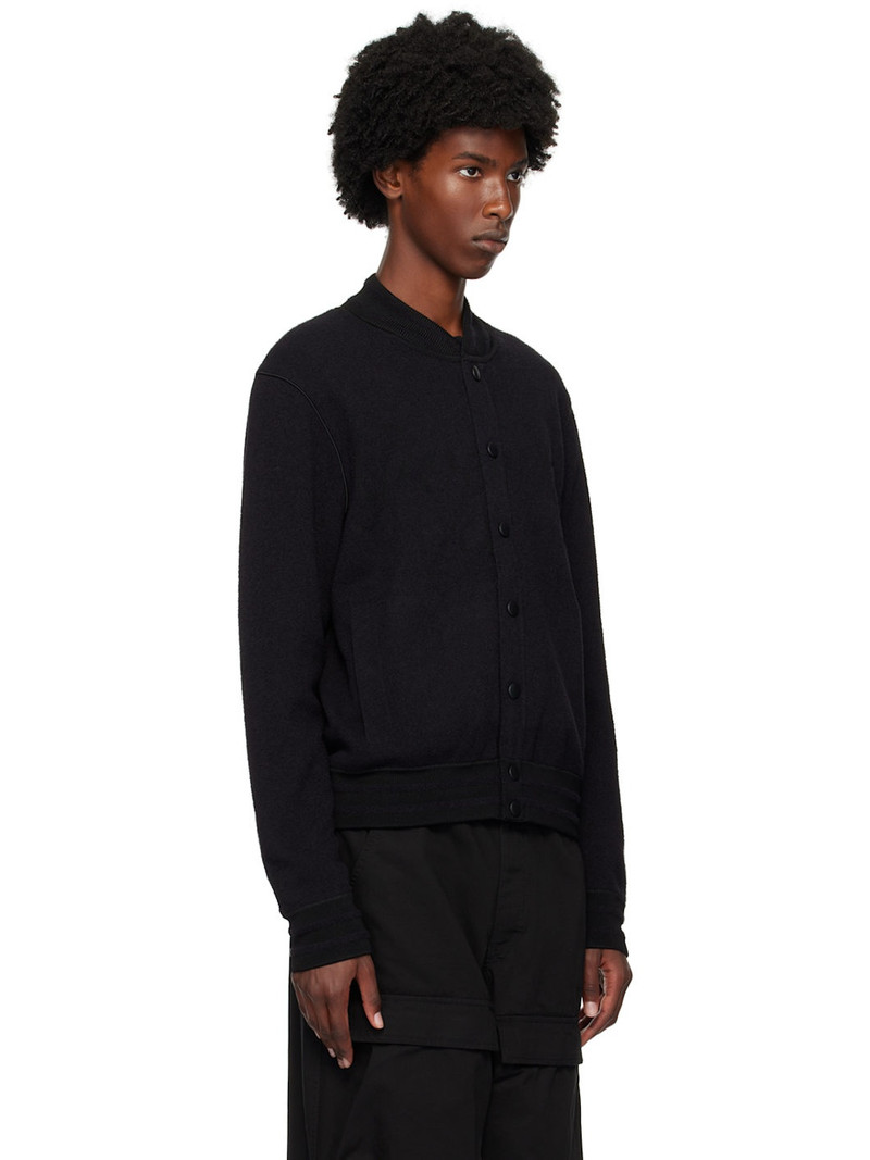 Black Jacquard Logo Bomber Jacket 2