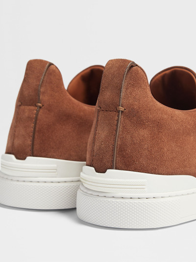ZEGNA TOBACCO SUEDE TRIPLE STITCH™ SNEAKERS outlook