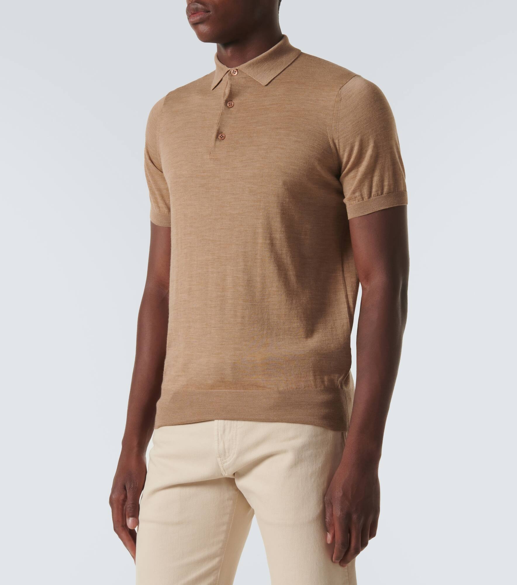 Virgin wool polo shirt - 3