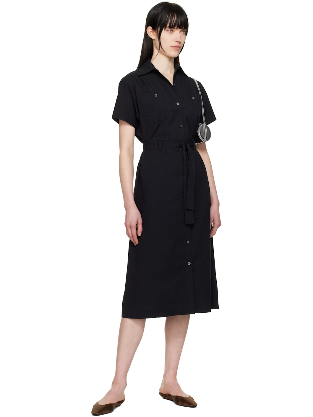 A. P.C. Black New Drew Midi Dress - 4