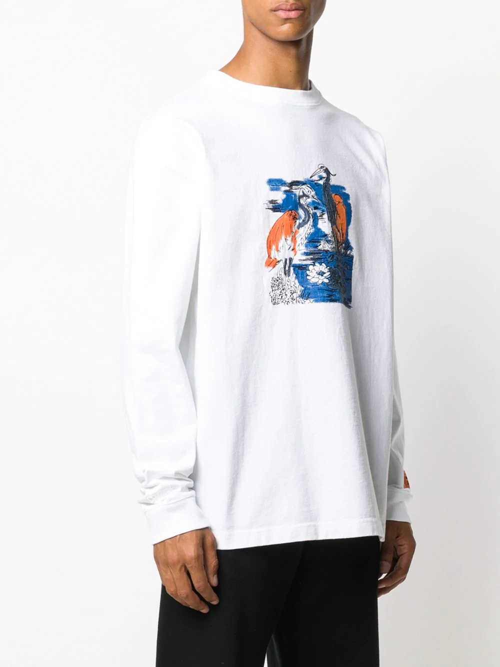 Heron-print crew neck sweatshirt - 3