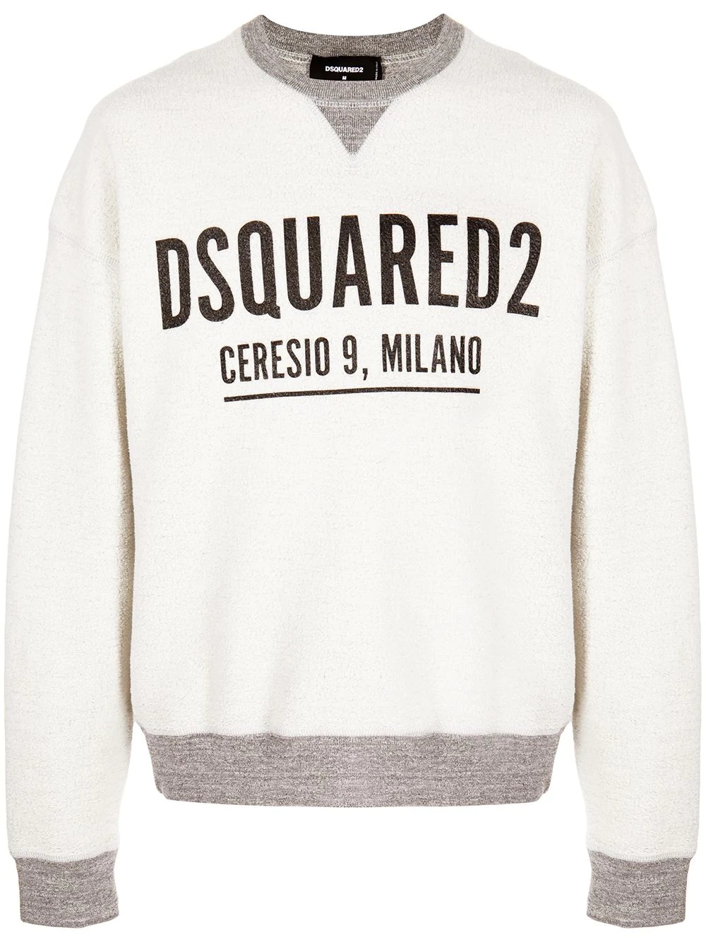 logo-print contrast-trimmed sweatshirt - 1