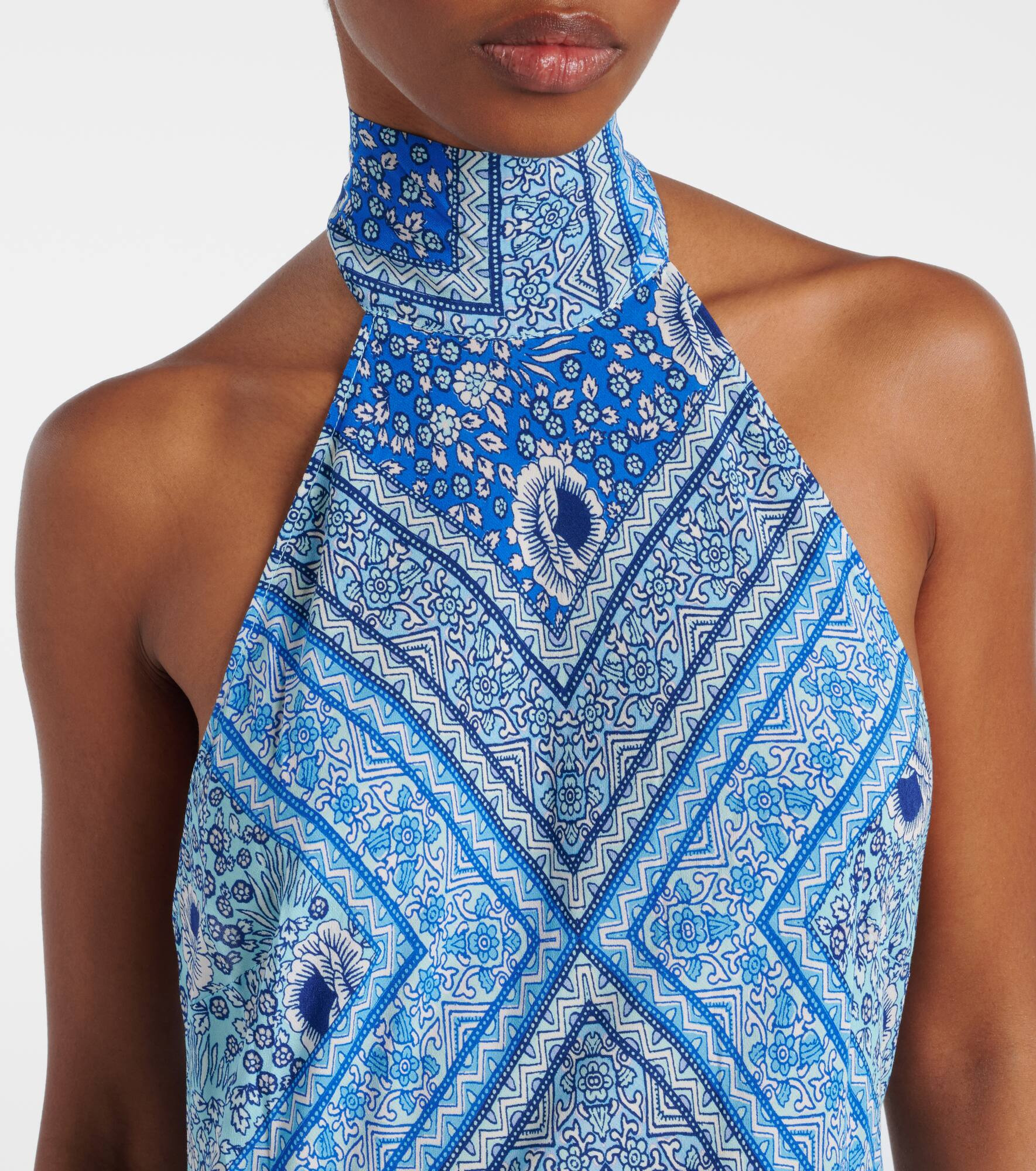 Maura printed satin maxi dress - 4