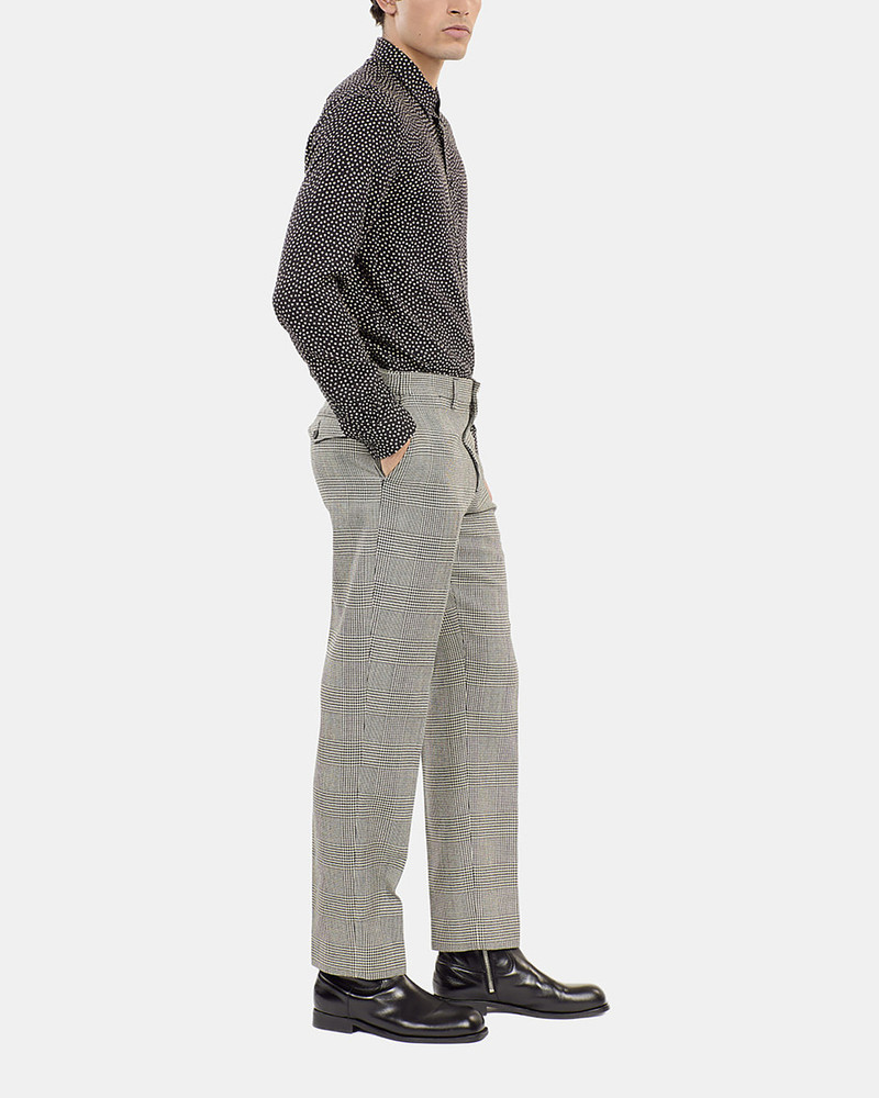 BLACK AND WHITE HOUNDSTOOTH WOOL SUIT TROUSERS 5