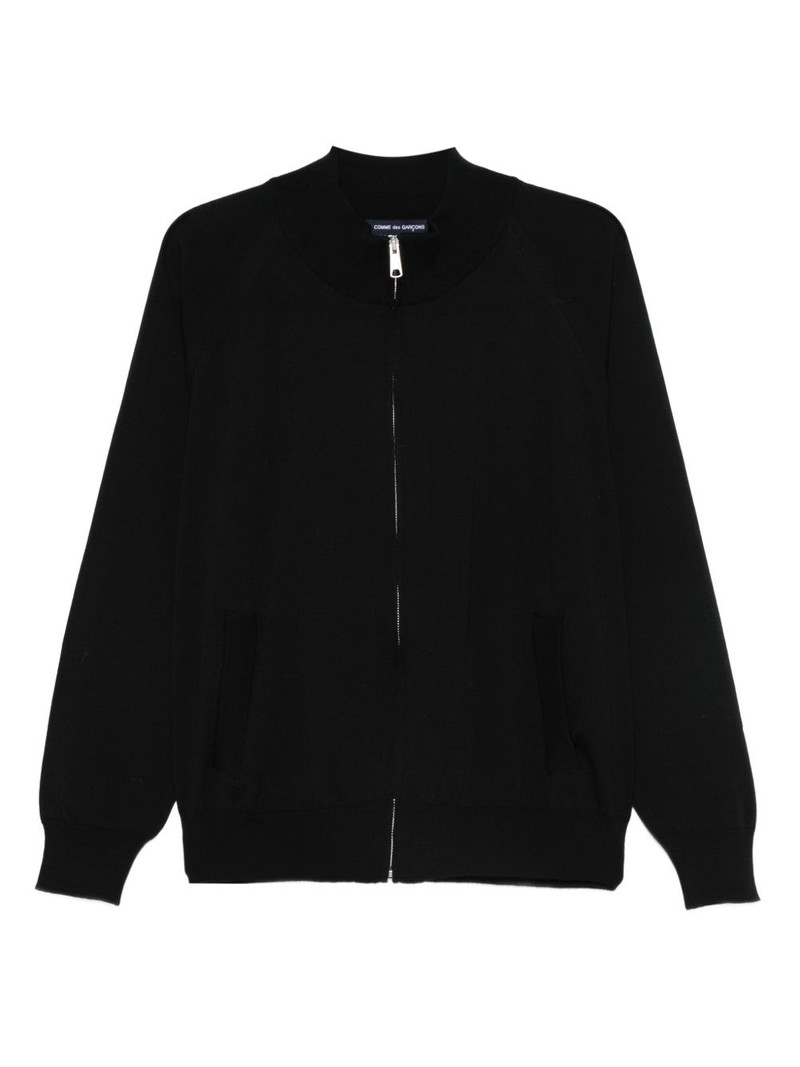 wool zip-up sweater 1