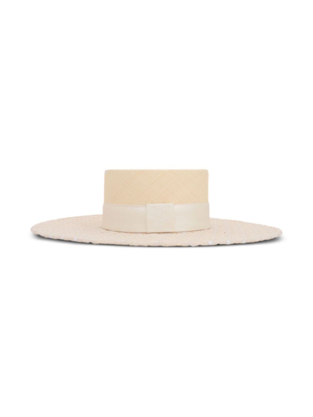 wide-brim canotier hat - 3