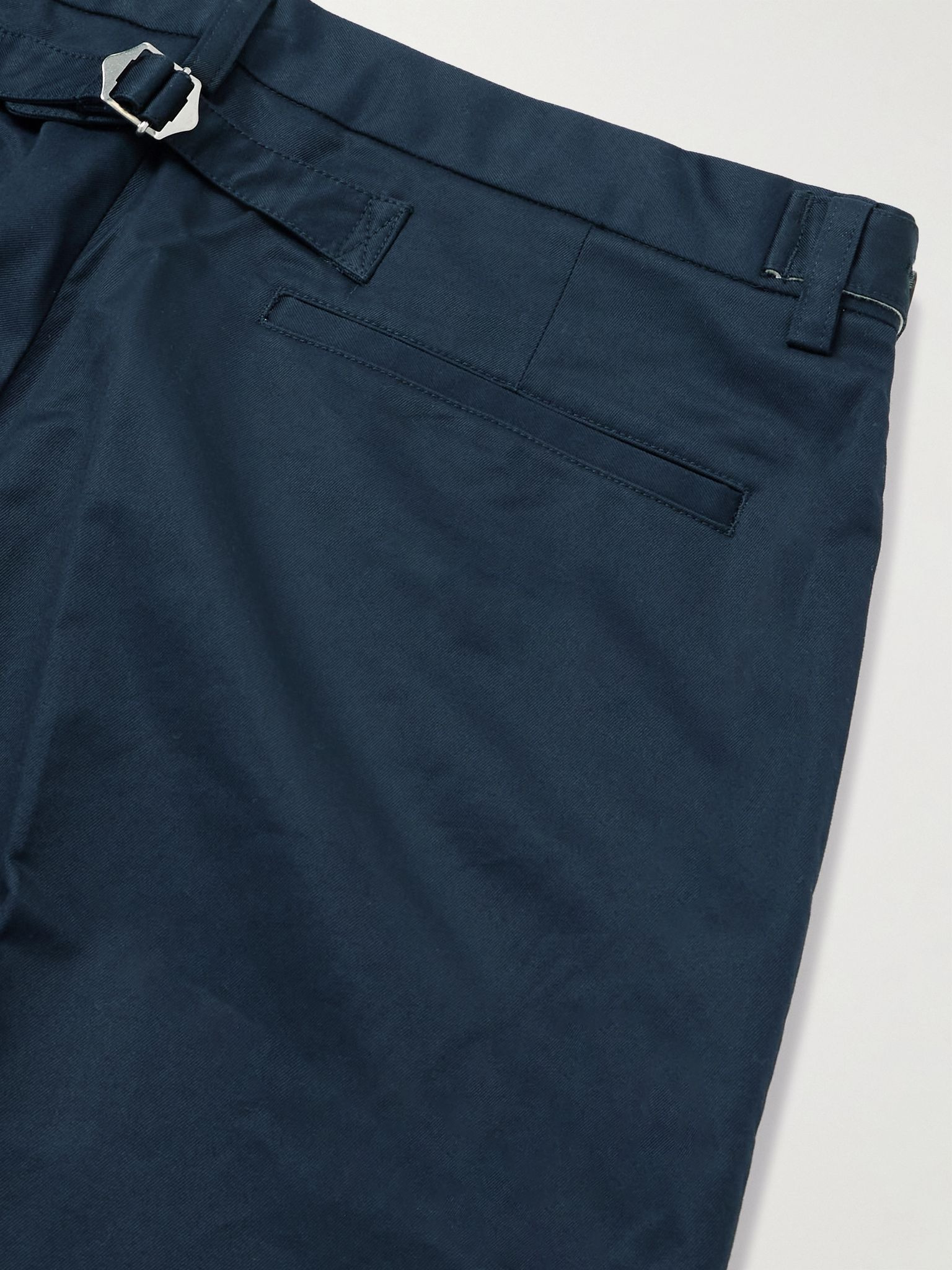 Ivy Straight-Leg Cotton-Twill Trousers Navy - 5