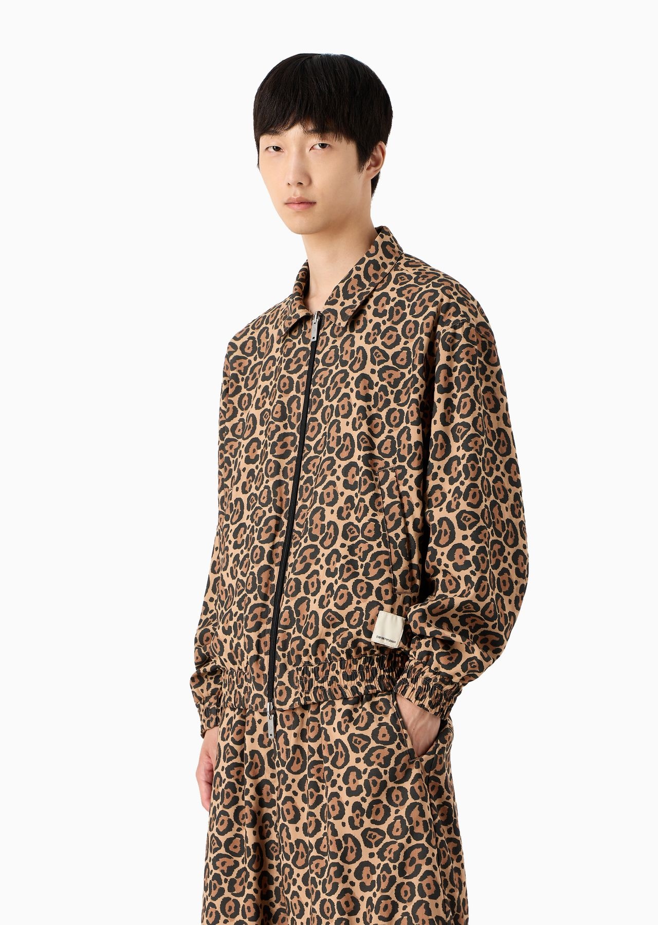 Emporio Armani Sustainability Values Capsule Collection dappled recycled modal reversible blouson - 2