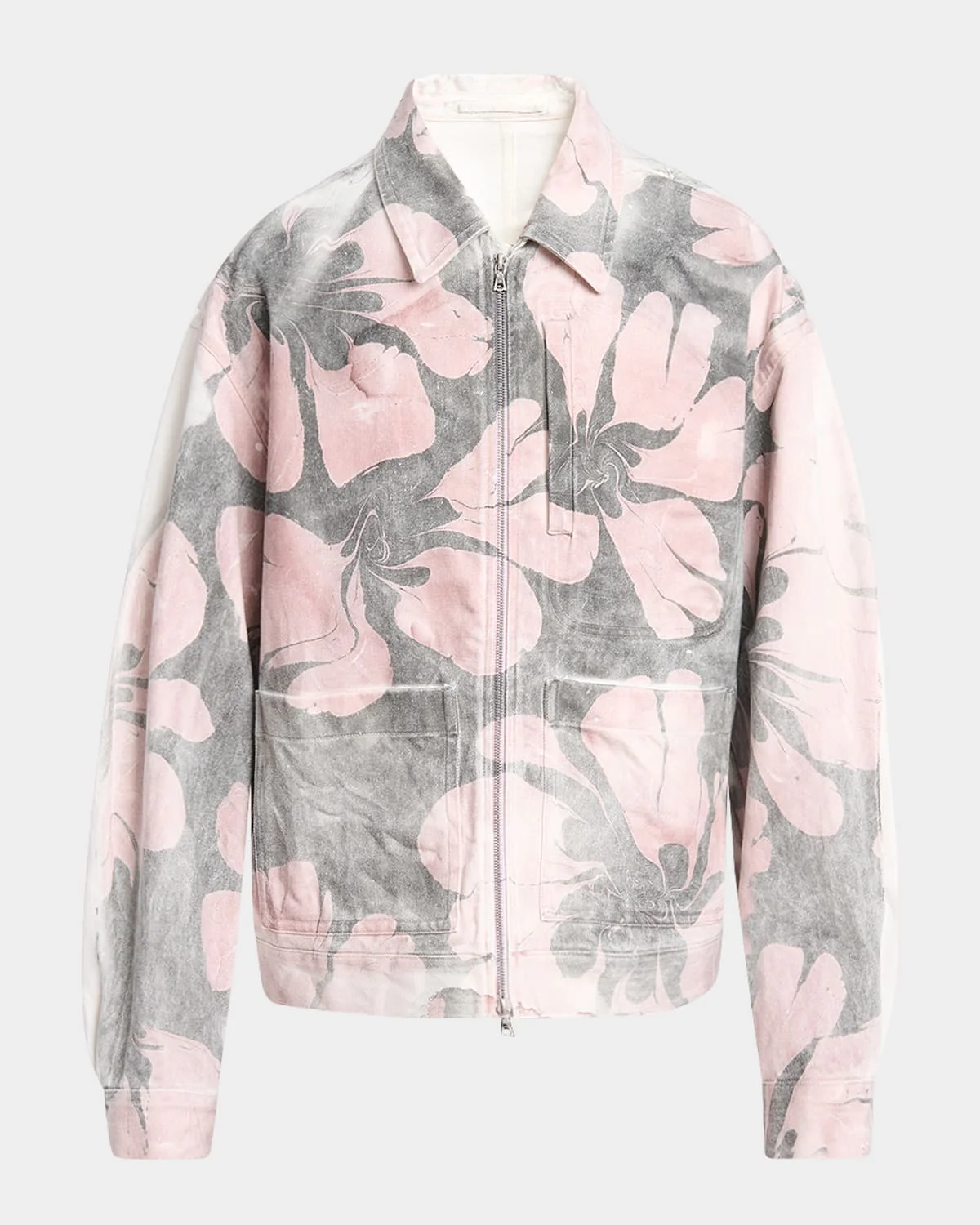 Men's Veper Floral-Print Denim Jacket - 1