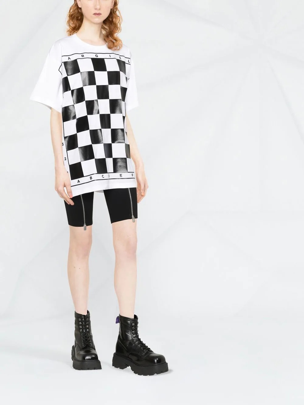 checked short-sleeve T-shirt - 2