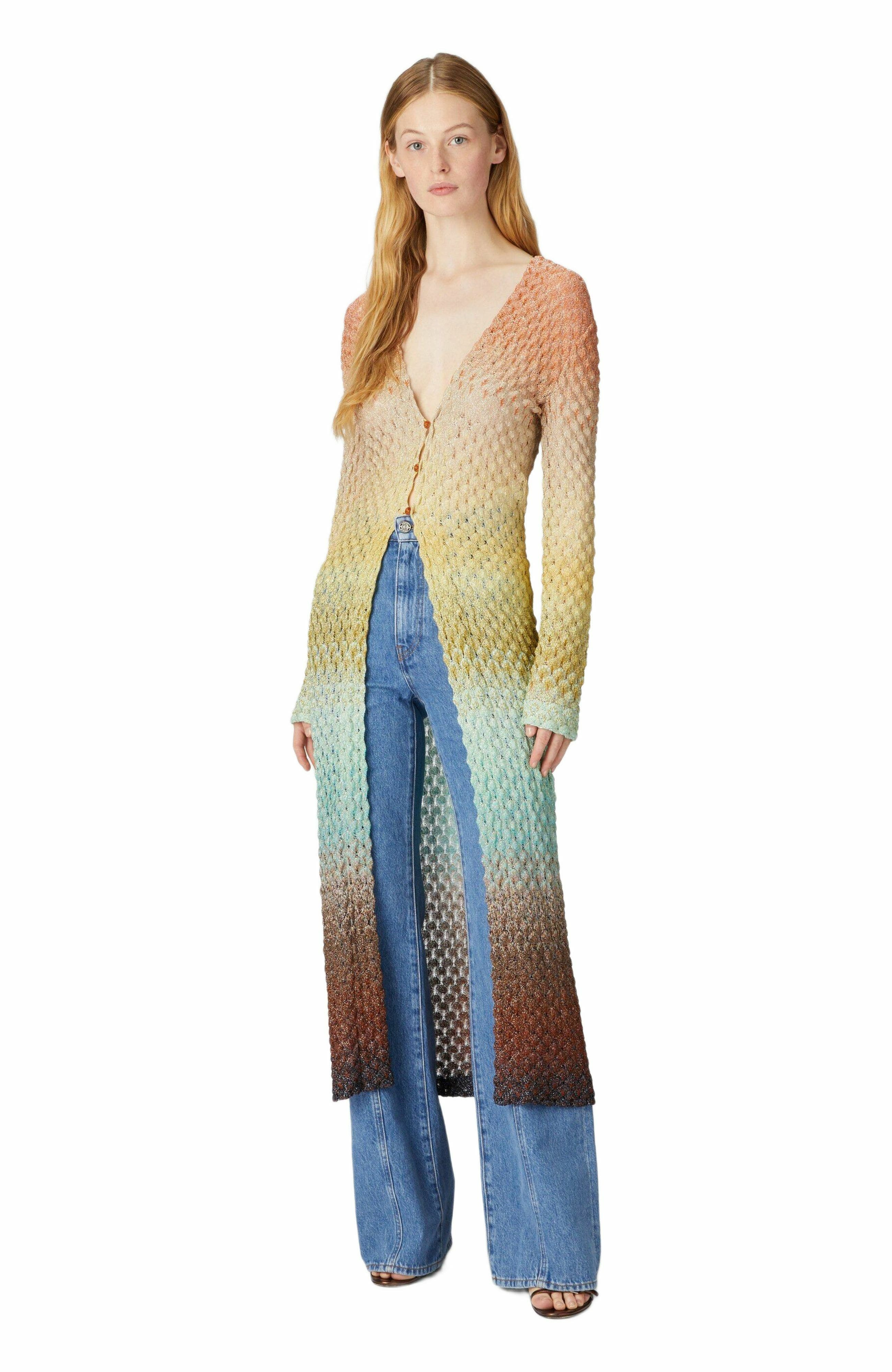 Missoni Long Cardigan In Lace And Lamé in Multicoloured at Nordstrom - 9