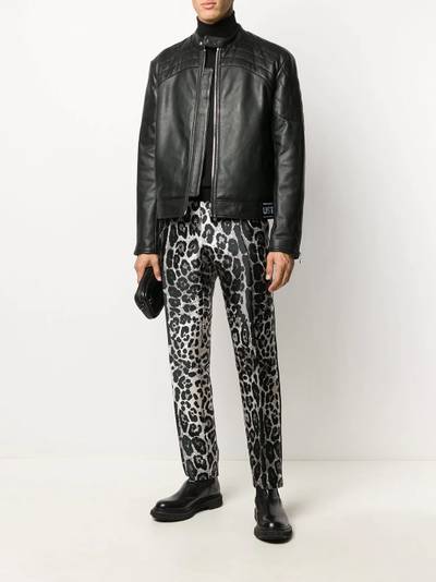 Dolce & Gabbana leopard-print straight-leg trousers outlook