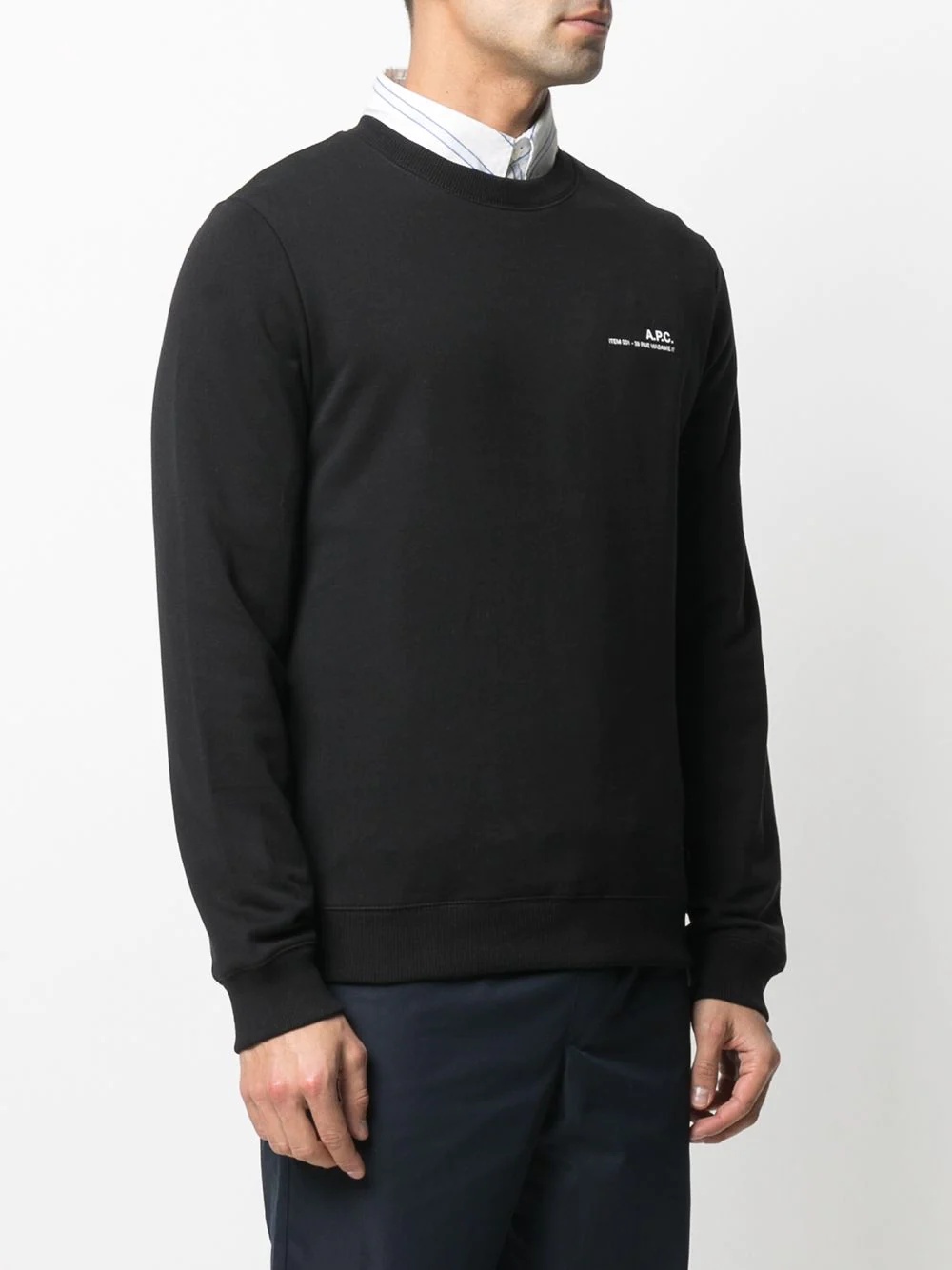 logo-print cotton sweatshirt - 3