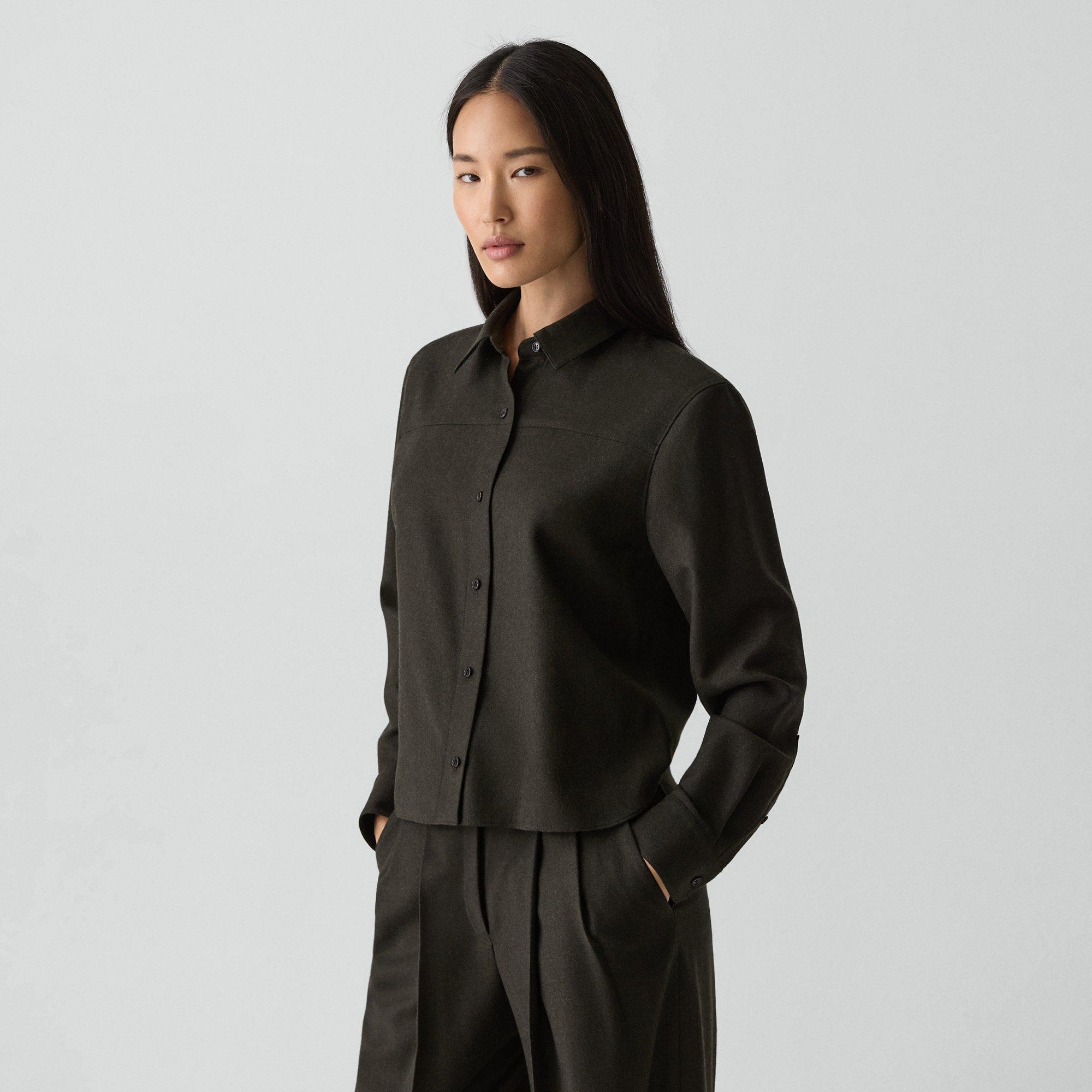 Boxy Shirt in Sleek Flannel - 3