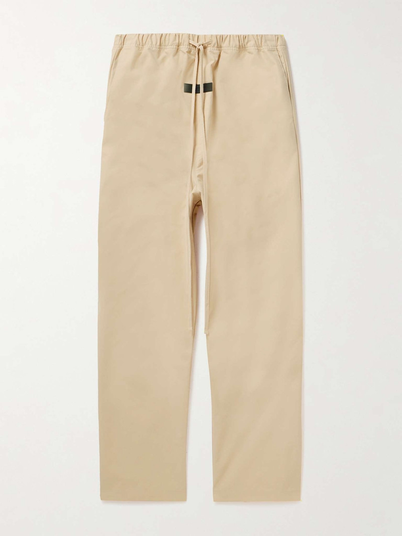 Logo-Appliquéd Cotton-Blend Twill Drawstring Trousers - 1