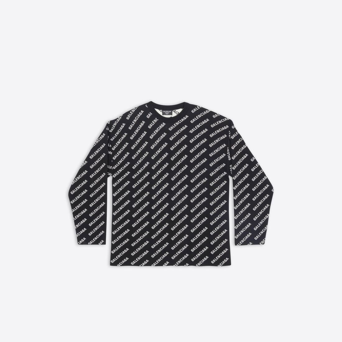 Men's Mini Allover Logo Sweater in Black - 1