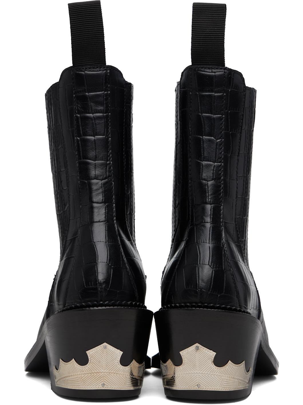 SSENSE Exclusive Black Croc AJ1255 Boots - 2