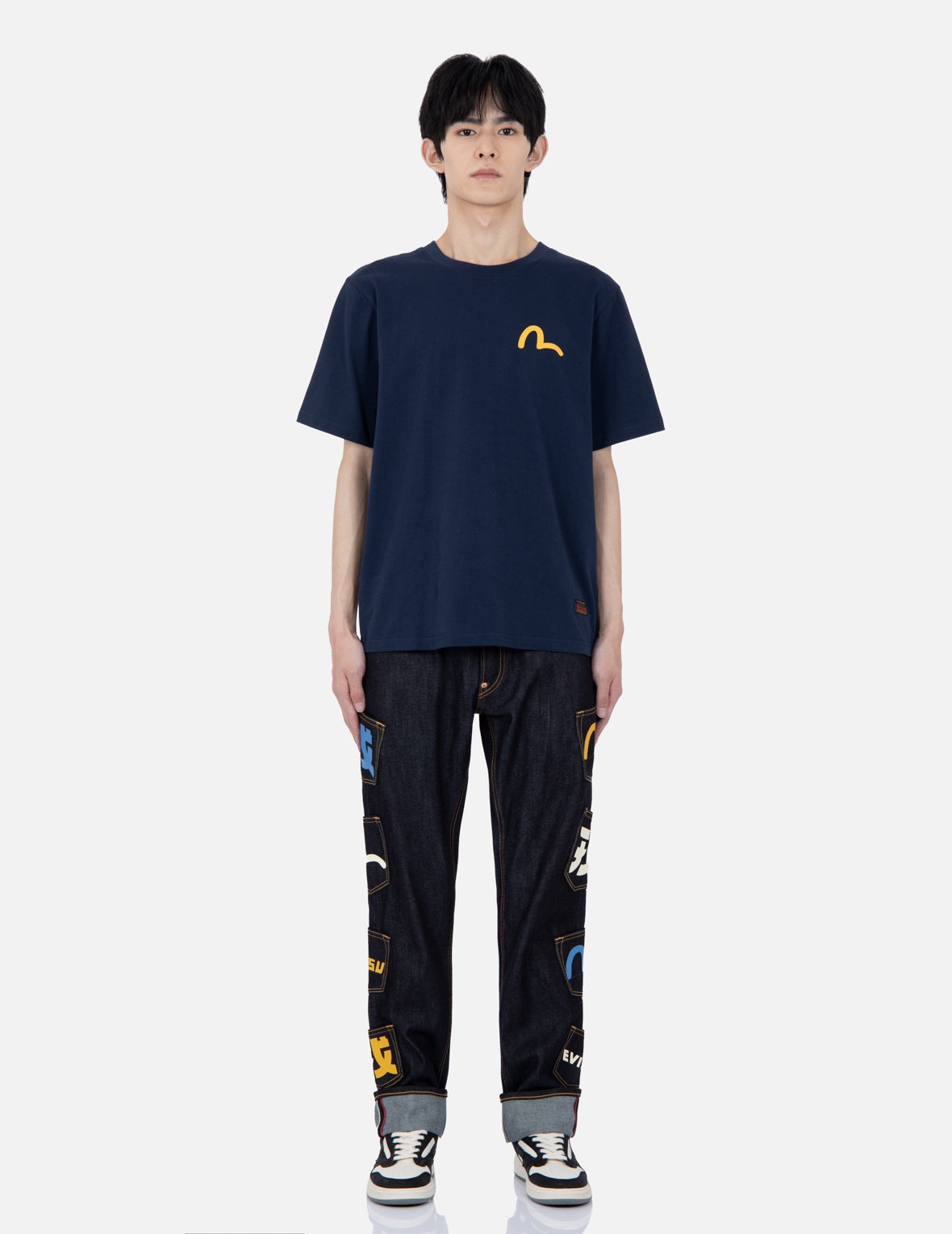 Logo-Print Multi-Pockets Regular-Fit Denim Jeans #2010 - 6