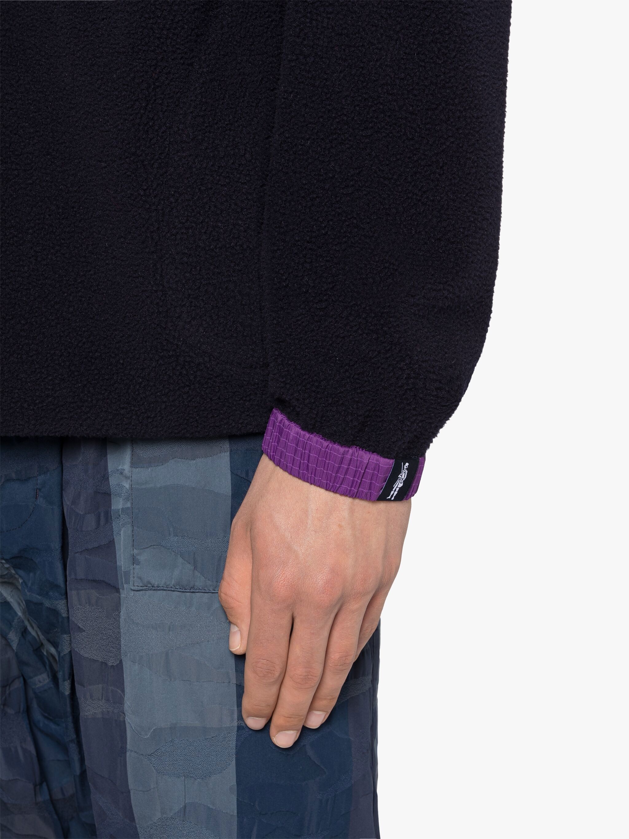 PURPLE & NAVY FLEECE POPOVER JACKET - 6