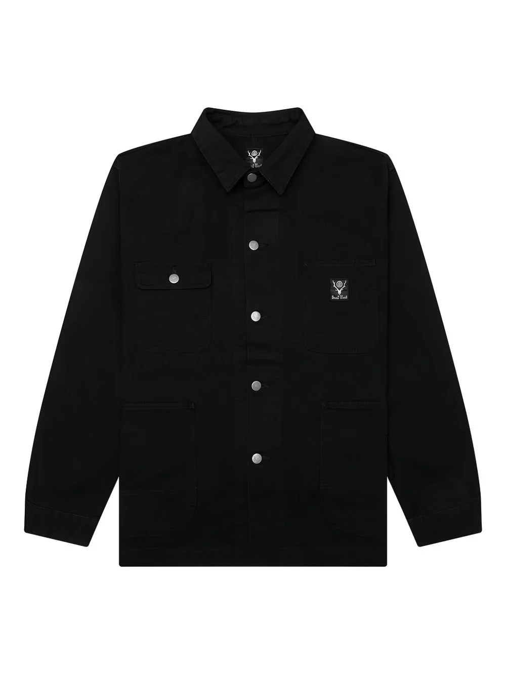 button-fastening shirt jacket - 1