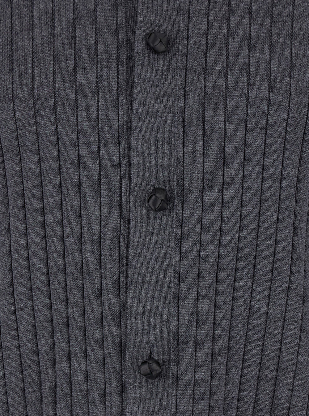 Bottega Veneta Men Grey Crewneck Cardigan With Front Button Closure And Ribbed Knit In Wool Man - 3