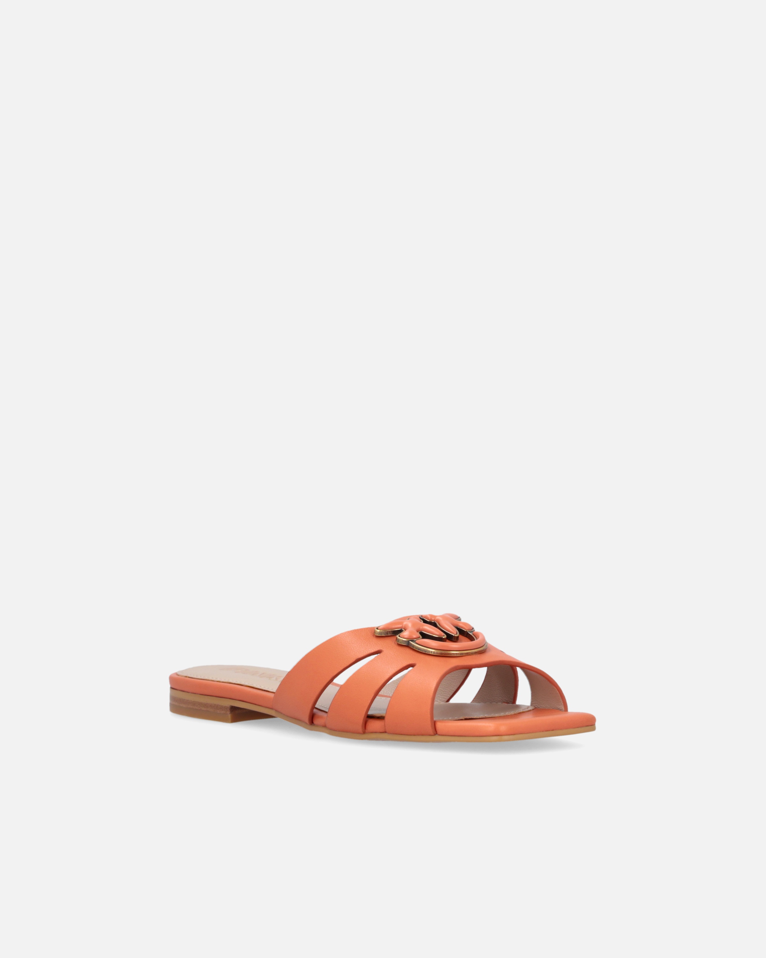 NAPPA LEATHER SLIP-ONS WITH BIRD LOGO - 2