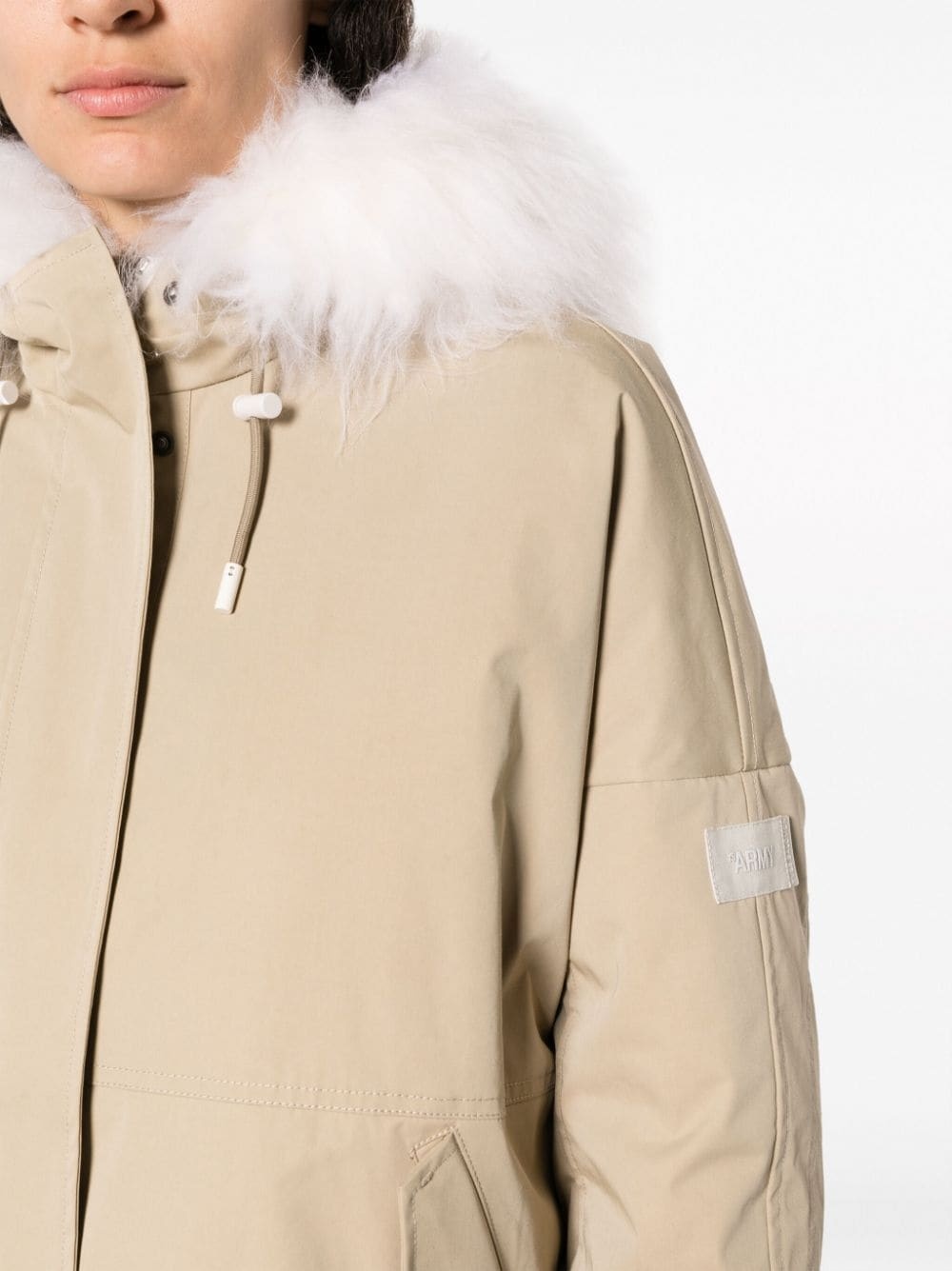 cropped reversible hooded parka - 5