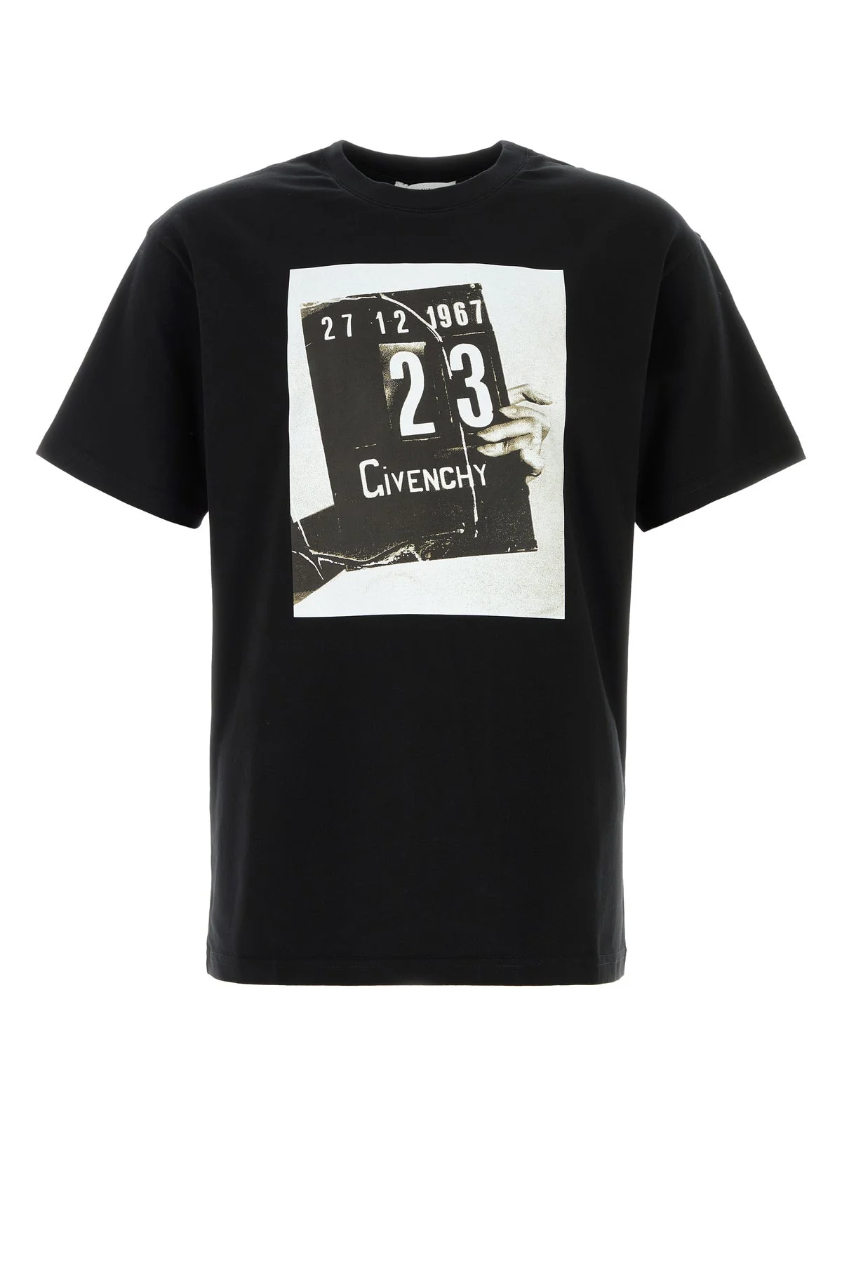 Black cotton t-shirt - 1