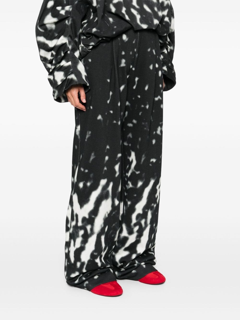 パンツ Dries Van Noten Pantalone Hartia Stampato Dries Van Noten Women's Pakora Cotton Pants Cuffed Hem Wide