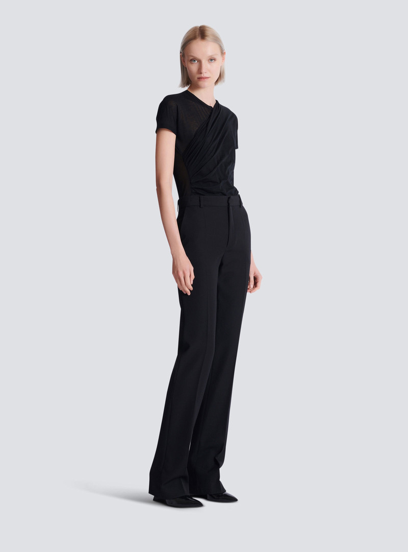 Straight-leg grain de poudre trousers 3