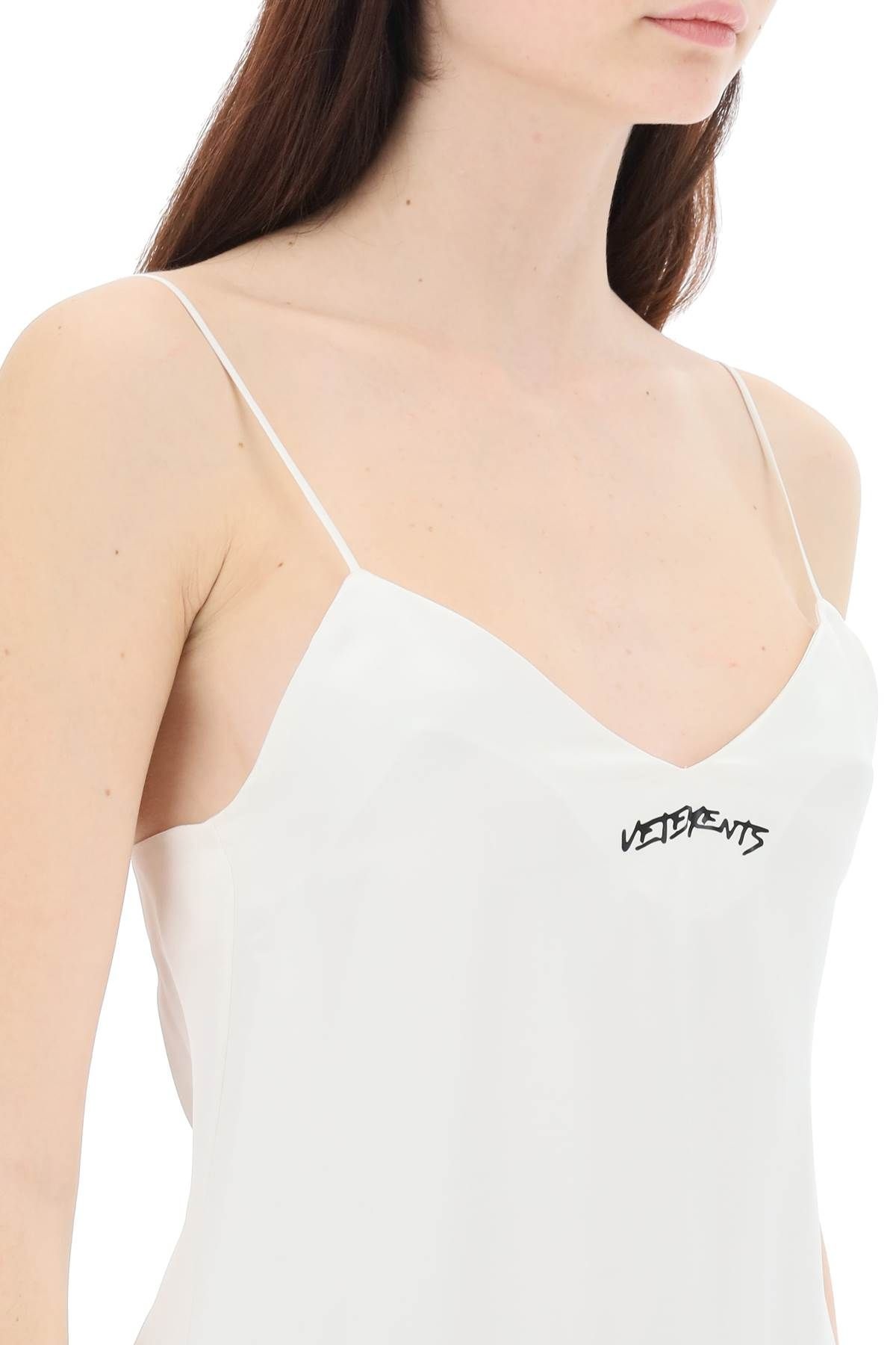 SLIP DRESS WITH LOGO - 5