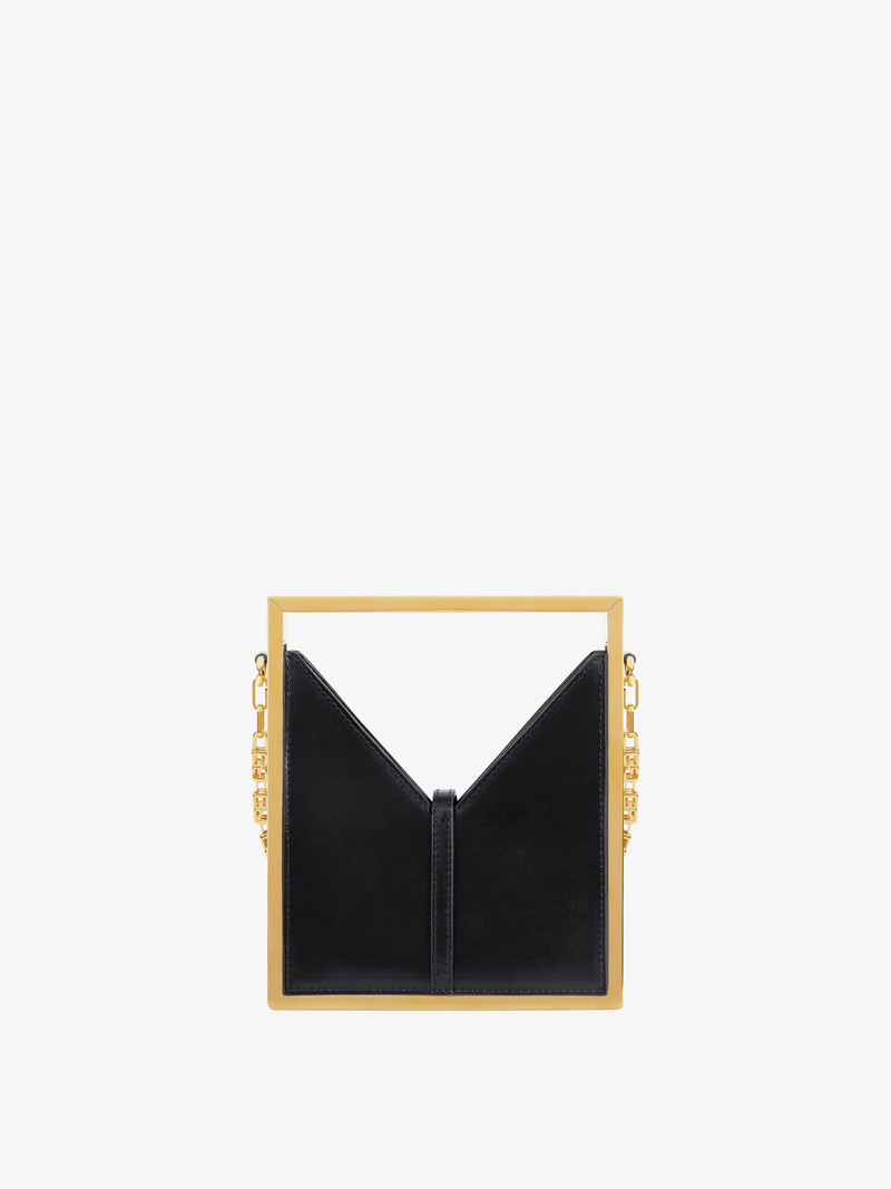 MICRO CUT OUT BAG IN BOX LEATHER WITH FRAME 4