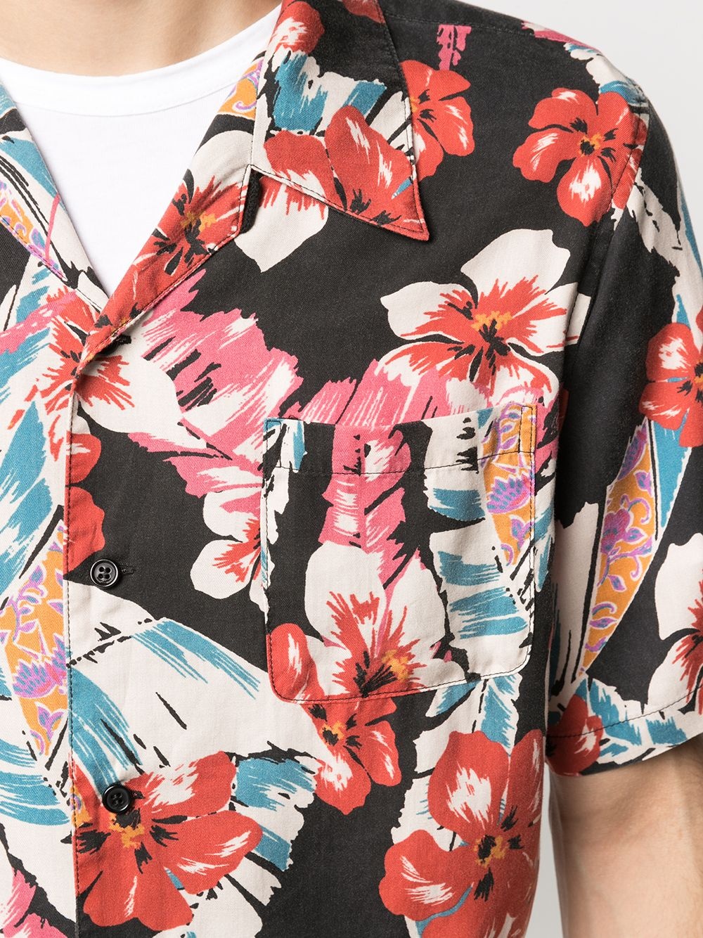 Hawaiian print short-sleeve shirt - 5