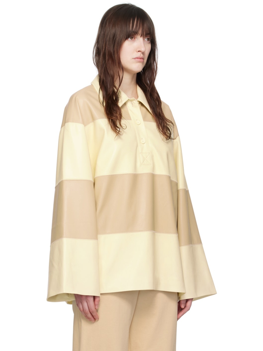 Beige Betta Vegan Leather Polo - 2