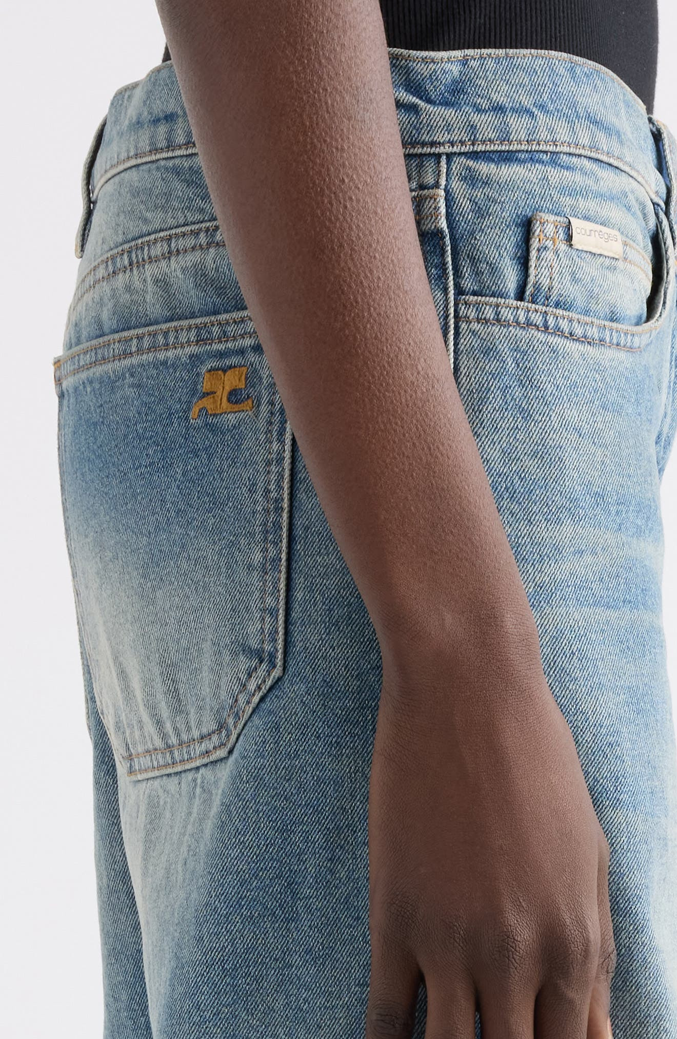 Courrèges Hammer Baggy Jeans in Vintage Medium Blue at Nordstrom - 5