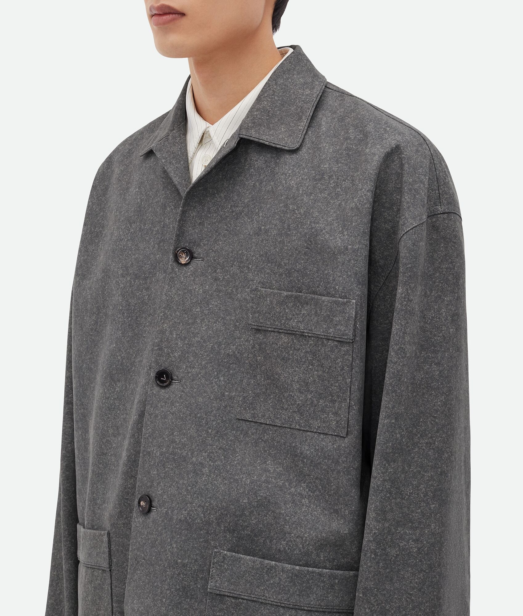 Printed Leather Flannel Jacket - 5