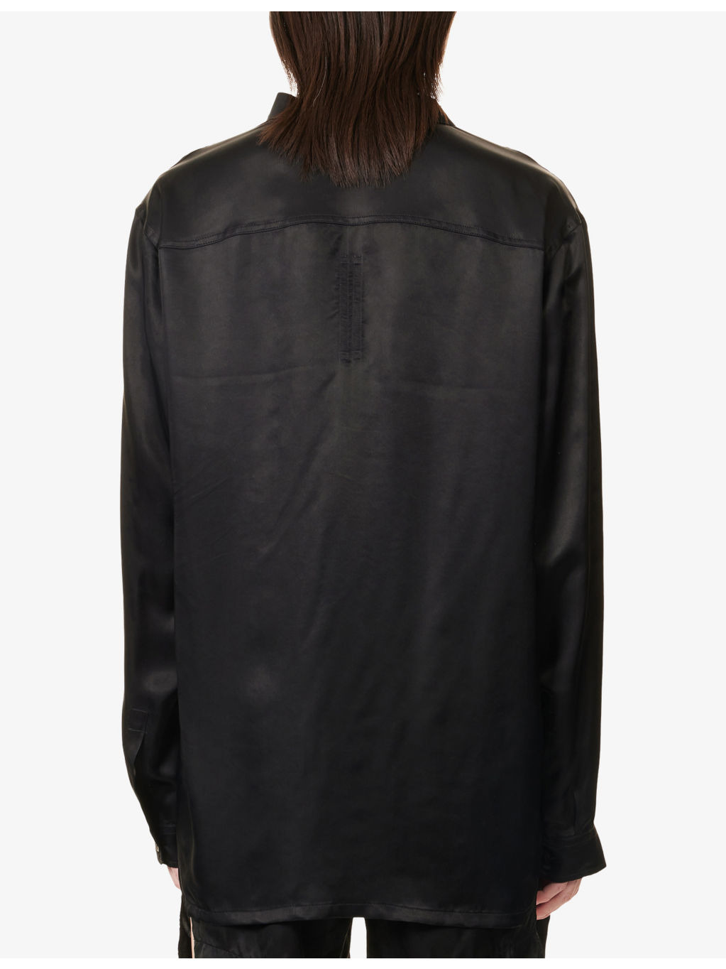 Island Asymmetric-Collar Cupro Shirt - 4