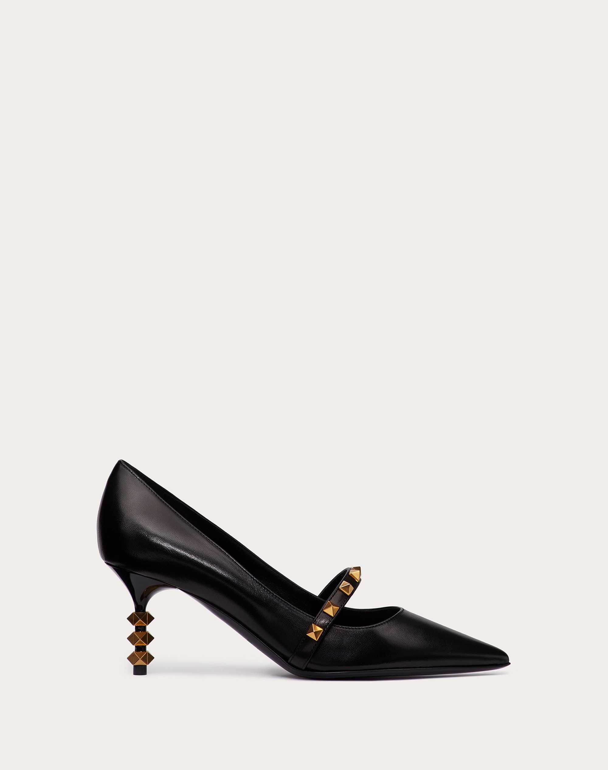 ROCKSTUD KIDSKIN PUMP WITH SCULPTED HEEL 70 MM - 1