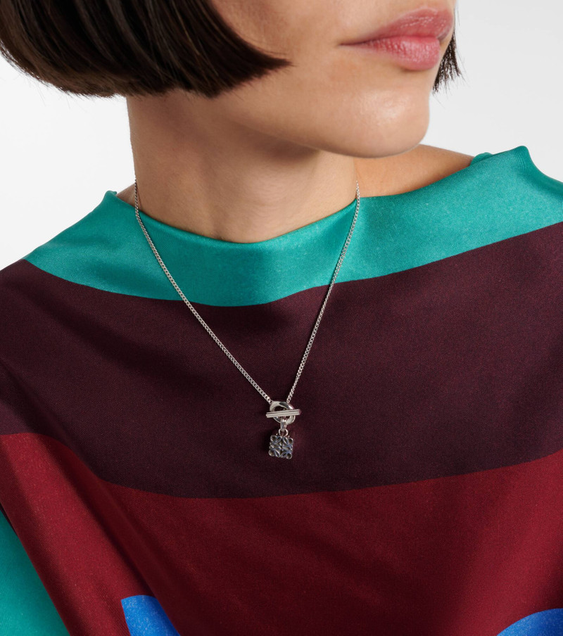 Anagram embellished sterling silver necklace 5