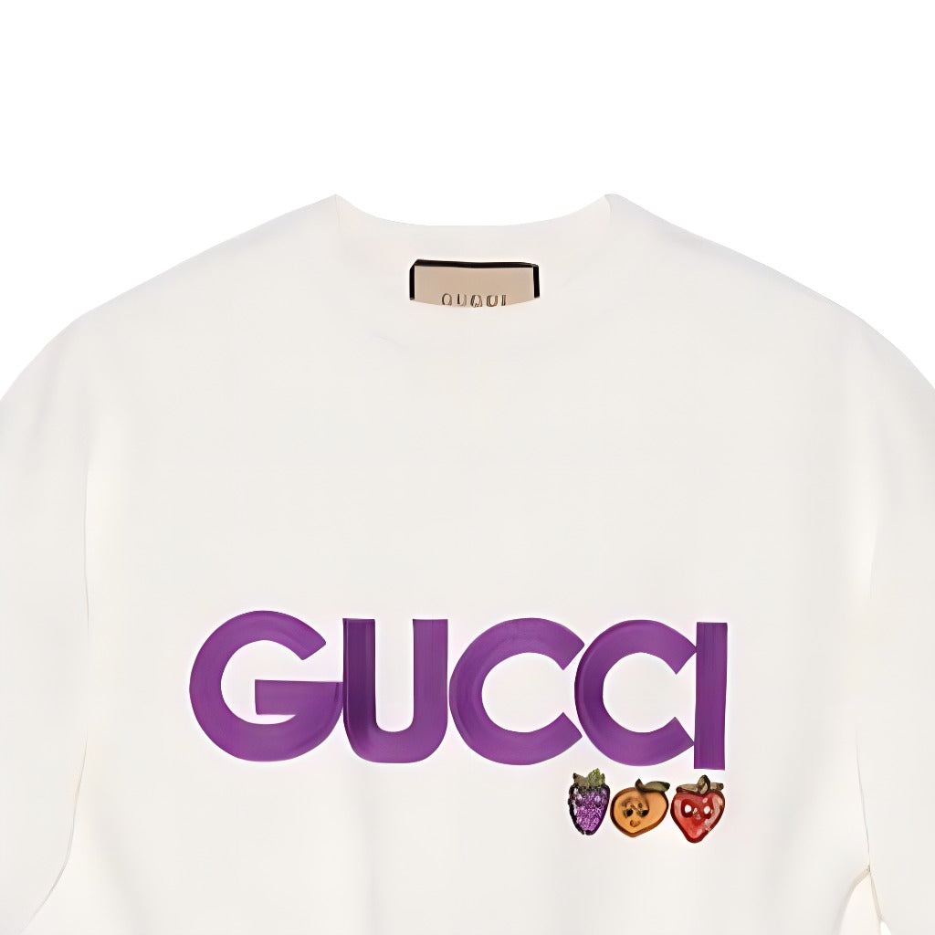 (WMNS) Gucci Cotton Jersey Sweatshirt With Patch 'Off White' 773722-XJF8P-9088 - 5