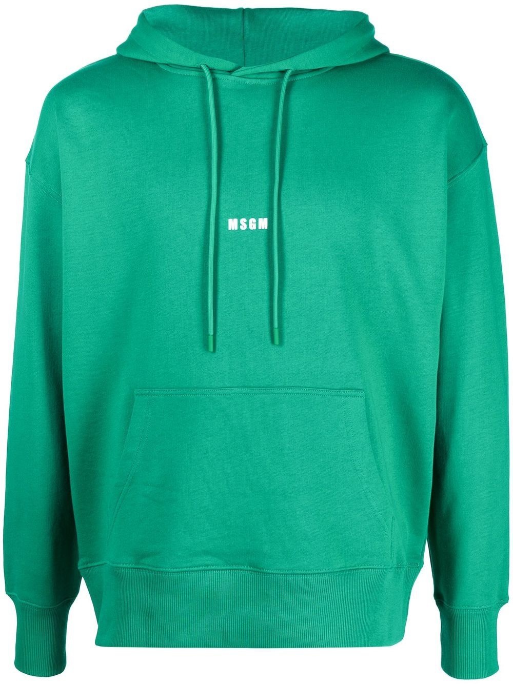 logo-print drawstring hoodie - 1