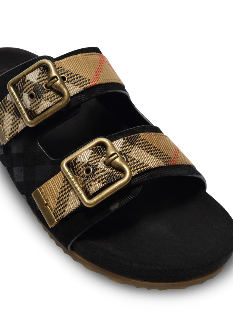 Check suede Urchin sandals 6