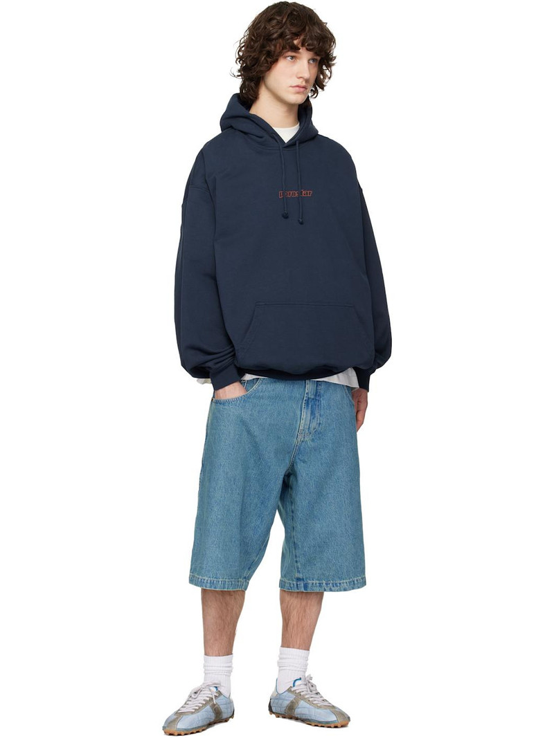 VETEMENTS Navy 'Pornstar' Hoodie outlook