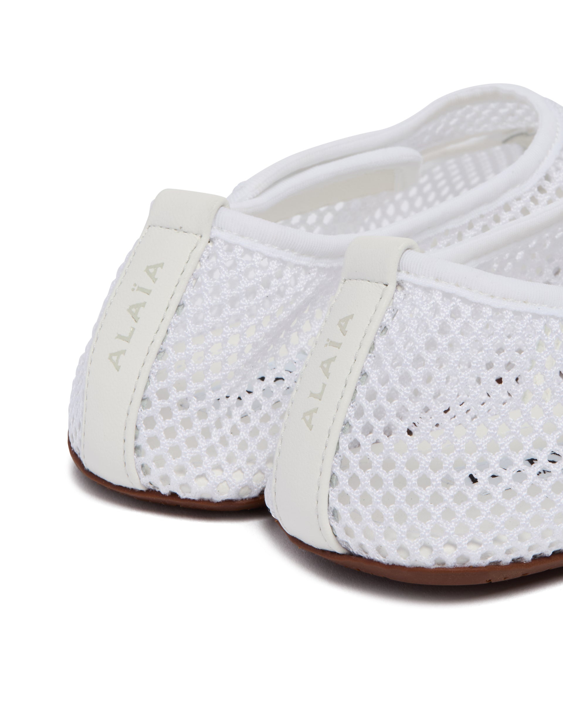 White Mesh Slippers - 6