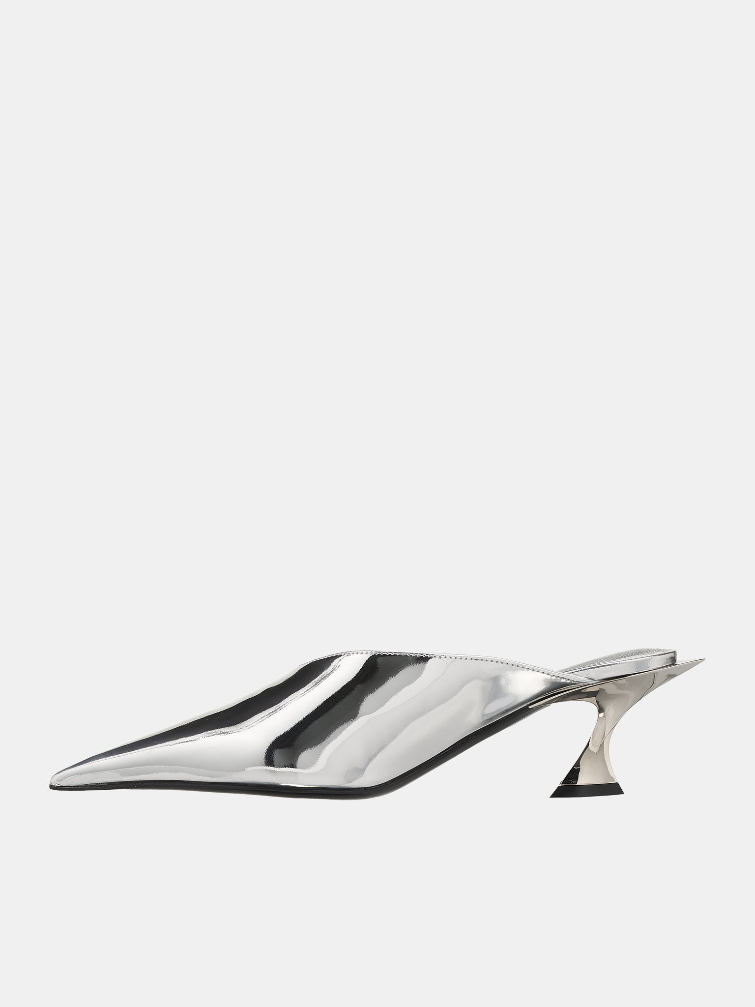Metallic Leather Fang 55 Mules - 3