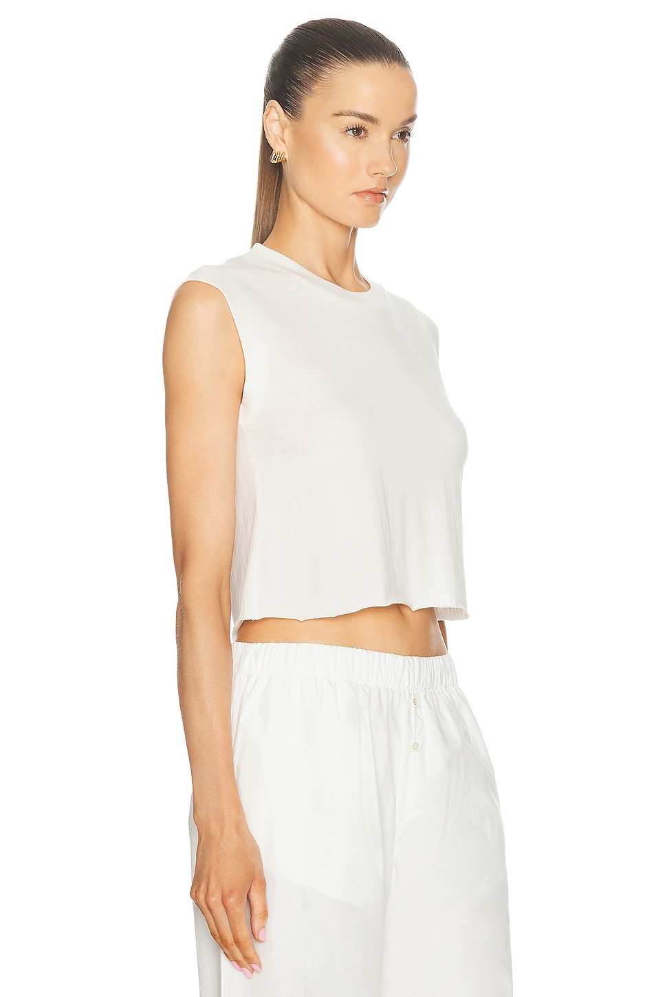 Cropped Muscle Tank Top - 2